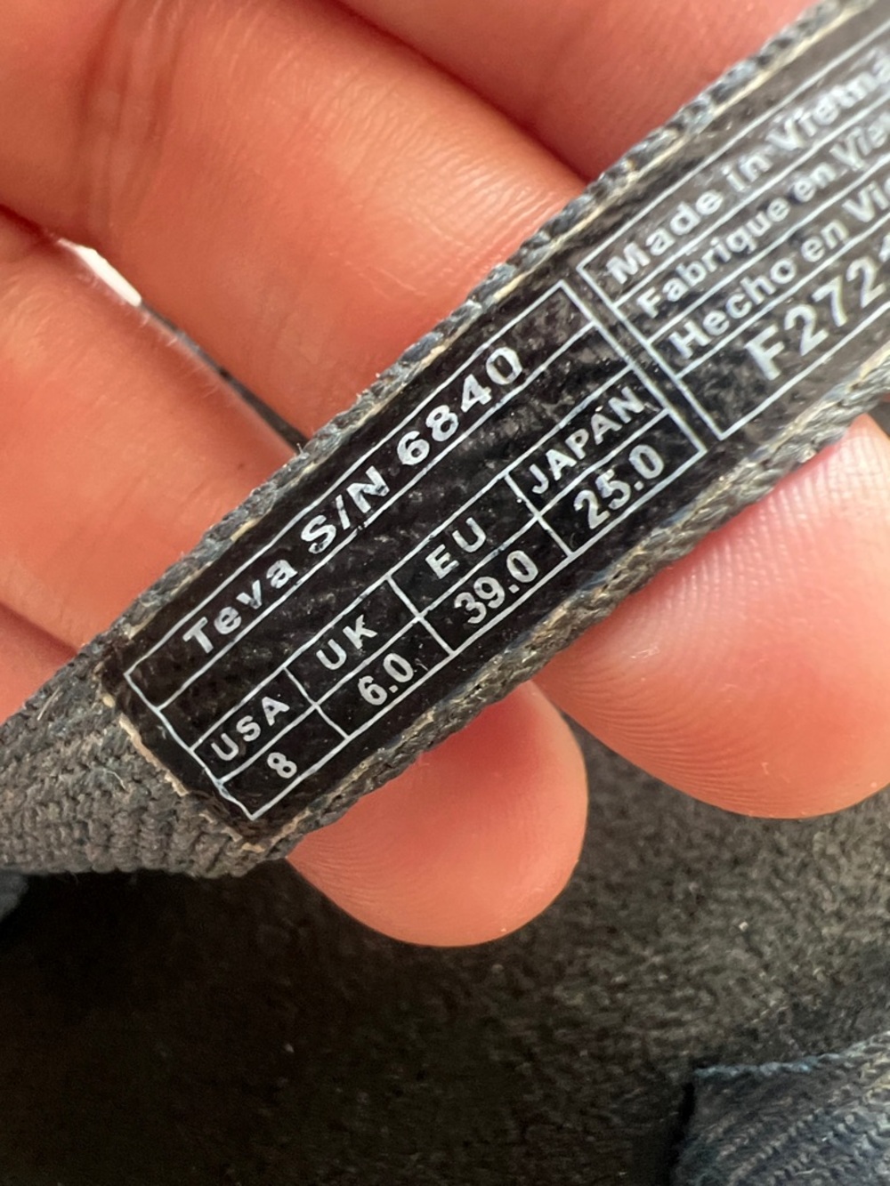 Women’s Teva Black Sandals with Multicolor Patterned Straps - Picture 5 of 5